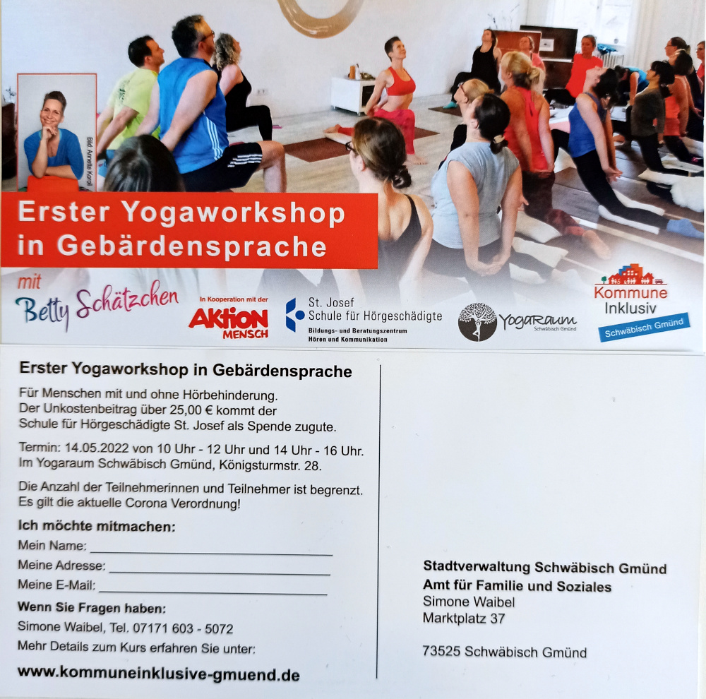 Yogaworkshop in Gebärdensprache